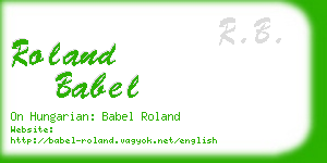 roland babel business card